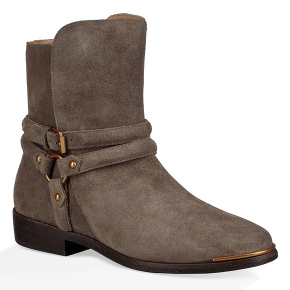 Ugg Kelby Harness Suede Boot Mouse Grey - Picture 1 of 8